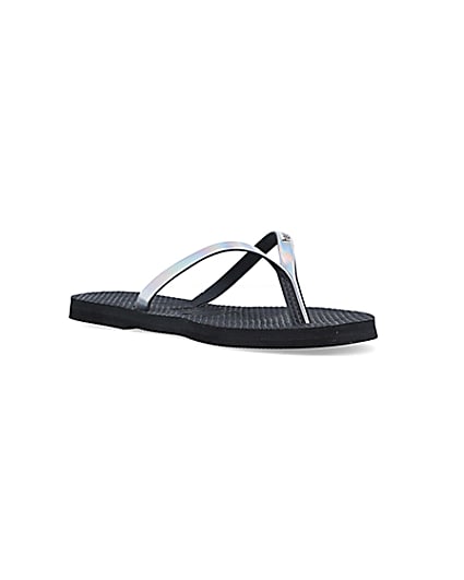 360 degree animation of product Havaiana black holographic flip flops frame-18