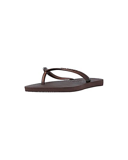 360 degree animation of product Havaiana brown flip flops frame-23