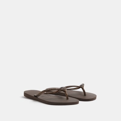 Havaiana brown flip flops