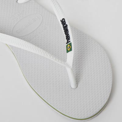 Haviana White Brazil Logo Flip Flop