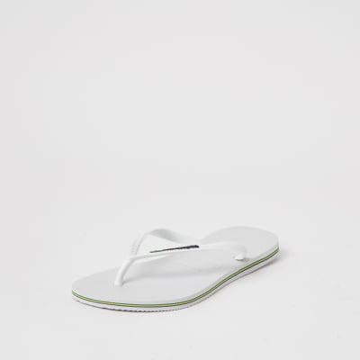 Haviana White Brazil Logo Flip Flop