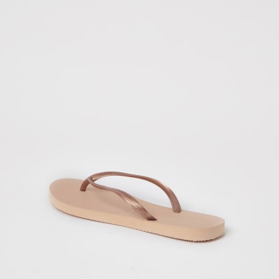 Havianas Pink slim flip flops