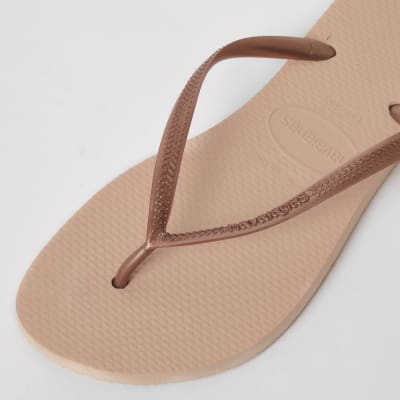 Havianas Pink slim flip flops