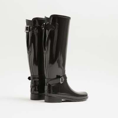 Hunter black Adjustable Tall Wellington Boots