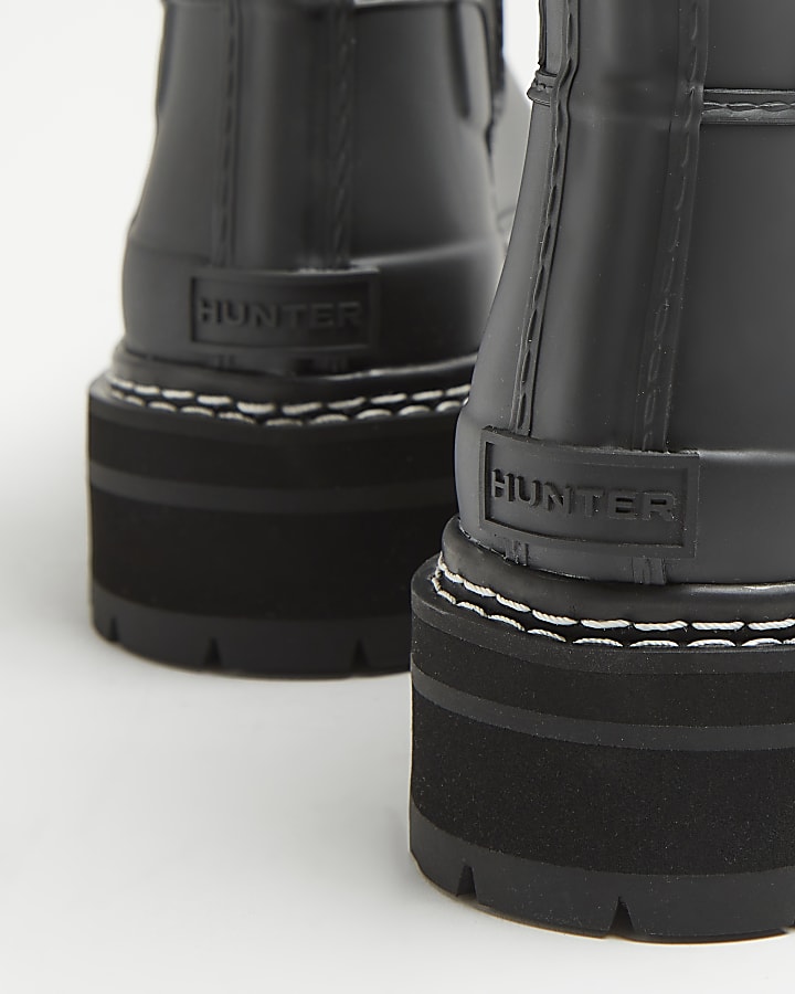 Hunter black chelsea boots