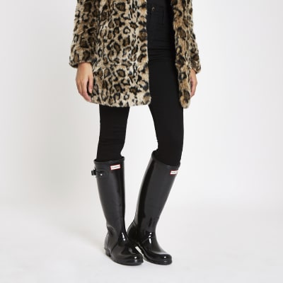 black hunter boots