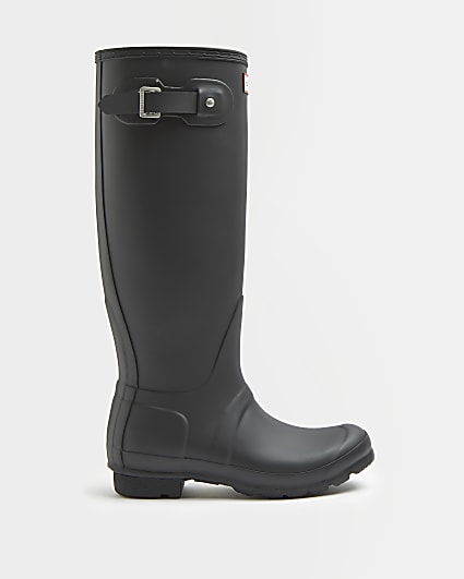 Hunter black wellington boots