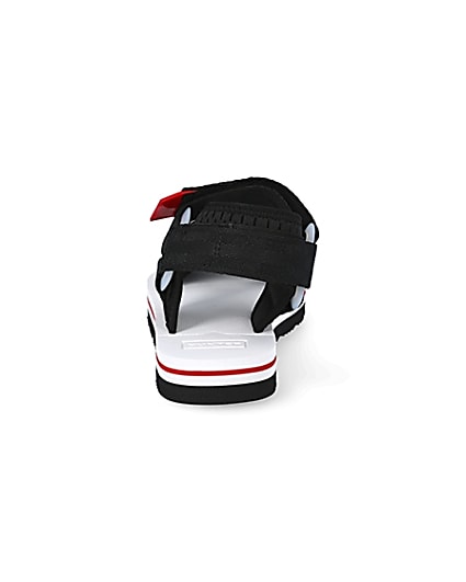 360 degree animation of product Hunter Originals black velcro strappy sandals frame-9