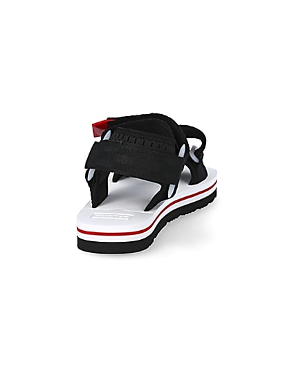 360 degree animation of product Hunter Originals black velcro strappy sandals frame-10