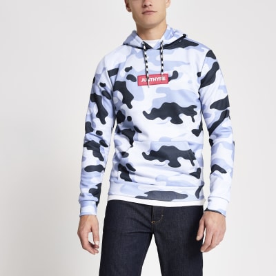 blue camo hoodie