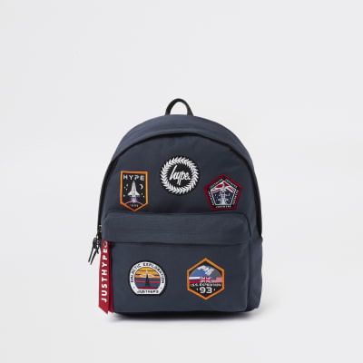 Hype navy space embroidered backpack