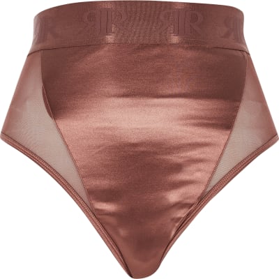 high waisted satin knickers