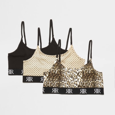 Intimates RI crop printed bralet set of 3