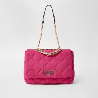 Jersey quilted underarm shoulder bag River Island