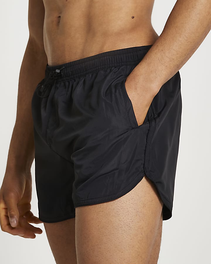 Khaki and black multipack swim shorts