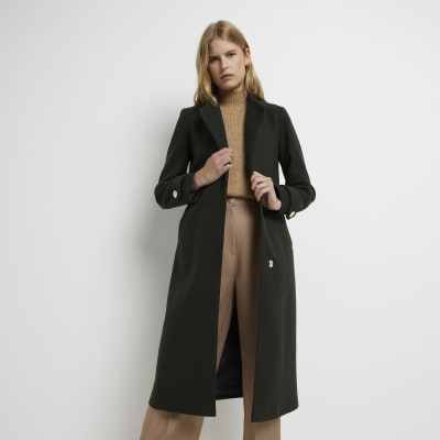 Tall Longline Wrap Belted Puffer Jacket