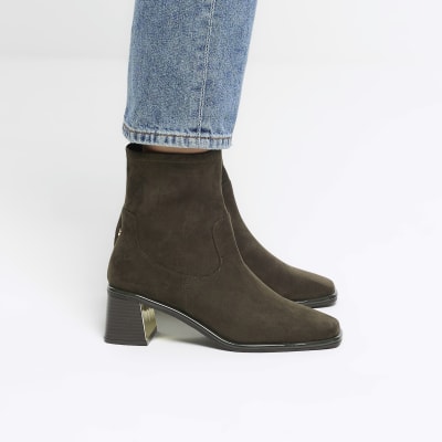 River island block heel chelsea sales boots