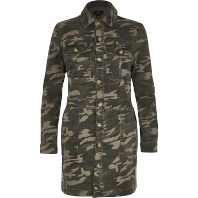 river island denim utility dress