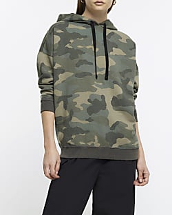 Khaki camouflage hoodie