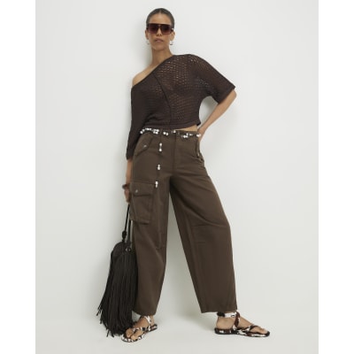 Cargo Barrel Leg Jeans