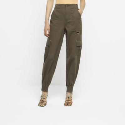 Khaki cargo trousers