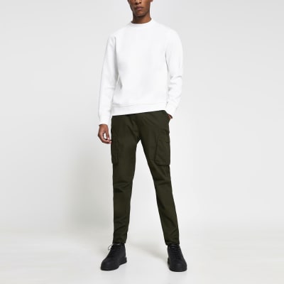khaki cargo pants slim fit