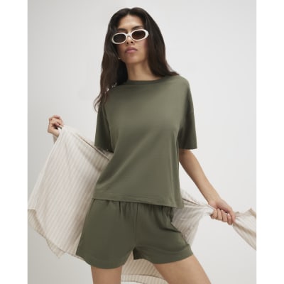 Cotton T Shirt Shorts Set