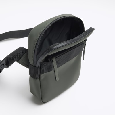 Khaki cross body bag River Island