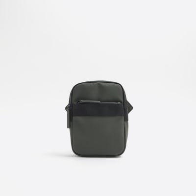 Khaki cross body bag River Island