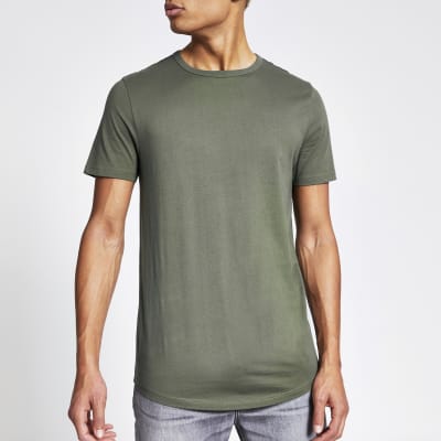 longline khaki shirt