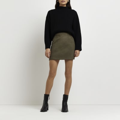 Oasis faux suede outlet mini skirt