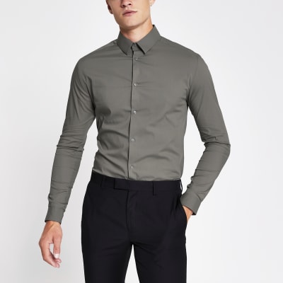 muscle fit formal shirts