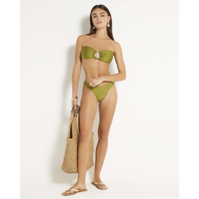 Khaki Hardware Bikini Bottoms