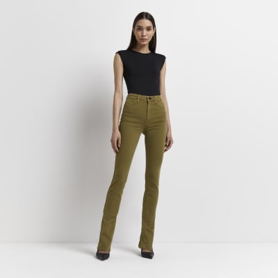 High waisted store skinny khaki pants