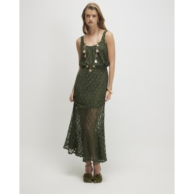 khaki hollow out lace dress LXYZXZ Crochet Maxi Dress for Women Hollow Out Lace Up Bodycon Long Dress  Backless Dress Beach Dress Boho Maxi Dress (B-Khaki,Small) at Amazon  Women's Clothing store