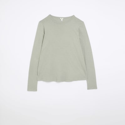 Khaki long sleeve t-shirt