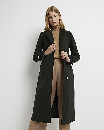 Khaki longline coat