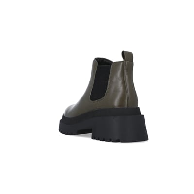 khaki chelsea boot