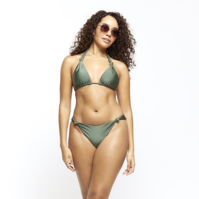 River island khaki sales swimsuit