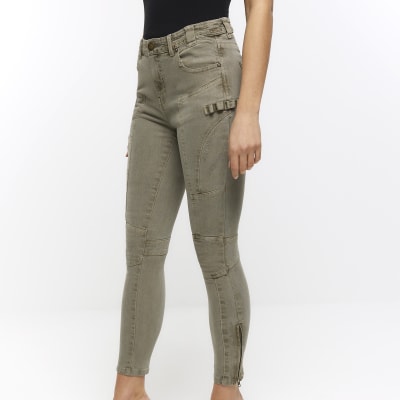 Khaki super skinny on sale jeans