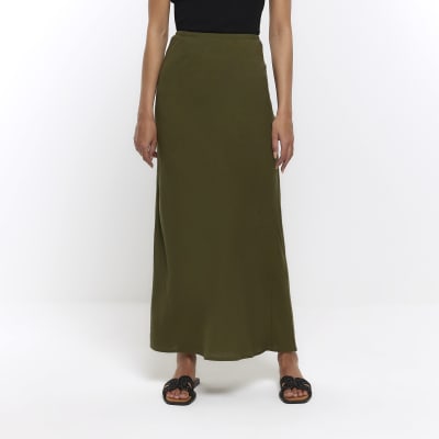 Khaki green outlet skirt river island