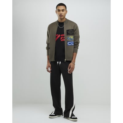 Khaki Motorsport Knitted Cardigan