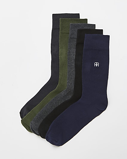 Khaki multipack RI socks