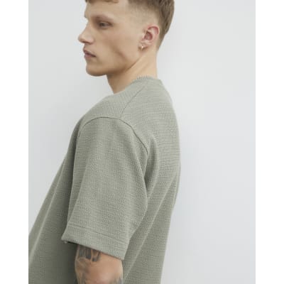 ◆KHAKIPOINT◆ Ribbon Shirring Tshirt melange rienda | メッシュヤーンKnit TOP (タンクトップ ) |SHEL'TTER