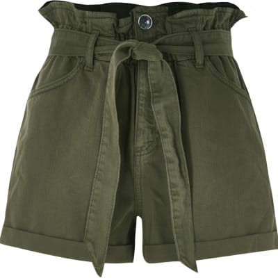 denim khaki shorts