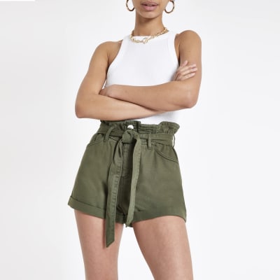 long paperbag shorts