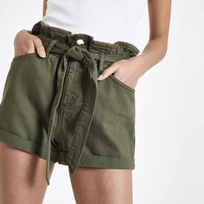 denim khaki shorts