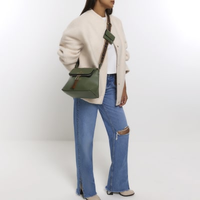 Khaki river island on sale bag