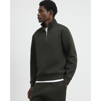 Khaki Premium Funnel Neck Sweatshirt