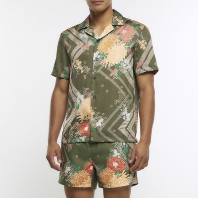 River Island Floral Hawaiian Shirt In Pink